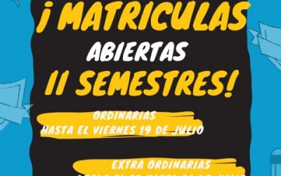 ¡Matrículate ya!